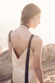 Close up of model wearing the Jumpsuit.