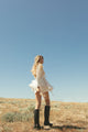 Capri White Pleated Dress