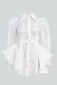 Capri White Pleated Dress
