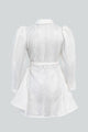 Capri White Pleated Dress