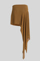 Mocha Mini Asymmetrical Skirt