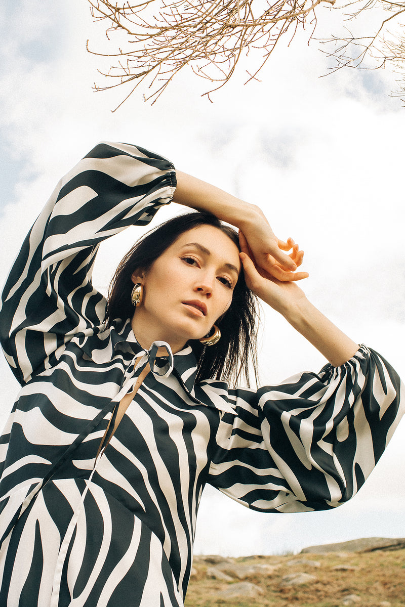 gypsohila ジプソフィア zip blouse ジップ ブラウス ブルー gypsohila ジプソフィアZip Blouse ブルー