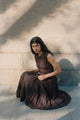 Cecile Cotton Dress | Chocolate Brown