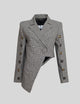 Front View Product Picture of the Asymmetrical Blazer.