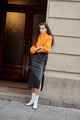 Negroni Midi Faux-Leather Skirt
