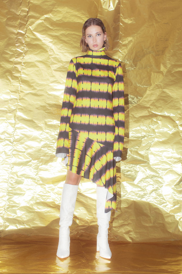 Tie dye asymmetrical dress sale