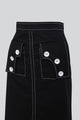 Dusk Button High-Waisted Skirt