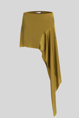 Moss Mini Asymmetrical Skirt