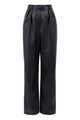 Cole High-Waist Faux-Leather Trousers